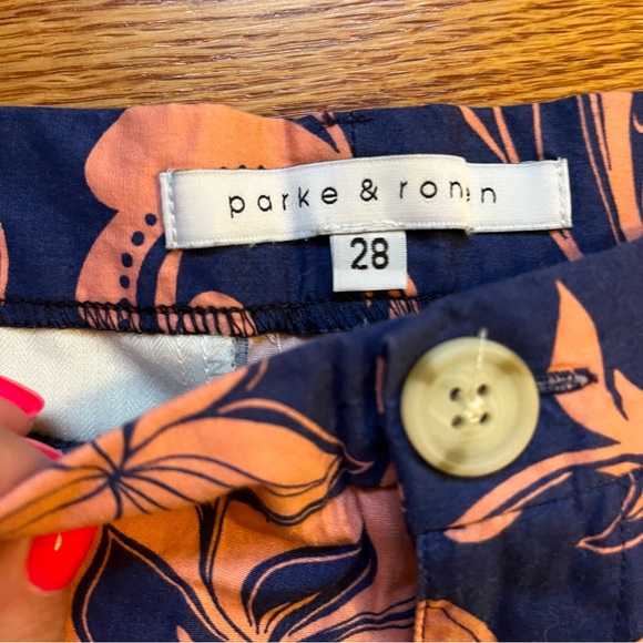 Parke & ronen navy printed shorts size 28 - Picture 3 of 4